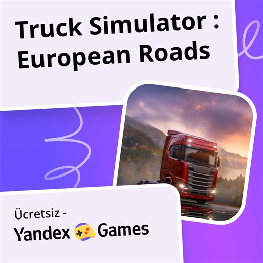 Truck Simulator : European Roads - oynayın Yandex Games üzerinde ücretsiz çevrimiçi