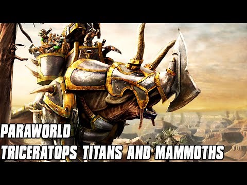 Paraworld Gameplay - Triceratops Titans and Mammoths!