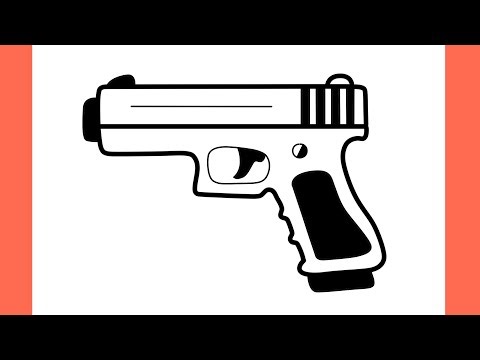 HOW TO DRAW A PISTOL | HANDGUN DRAWING