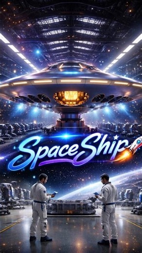 SpaceShip Build👽🌌 #shorts #ai #aiart #space #spaceship #manufacturing #building #technology