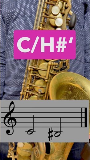 Sax Fingering C/H# (deep) #saxophone #shorts