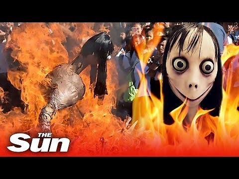Momo effigy burned at the stake | Momo Challenge