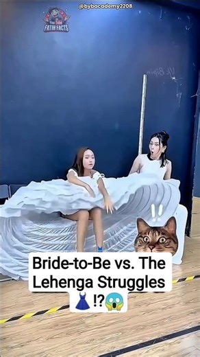Bride-to-Be vs. The Lehenga Struggles 👗⁉️😱 #shorts