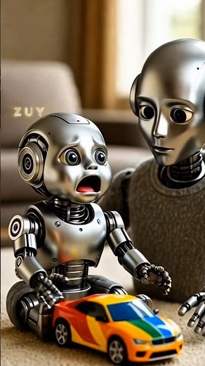 Baby Robot’s Crying For a Toy Car 🚗✨ #babyrobot #shorts #kidscomedy