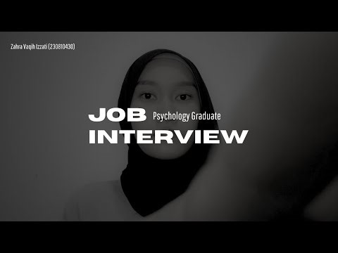 Psychology Graduate || Job Interview 🔍🎓✨️