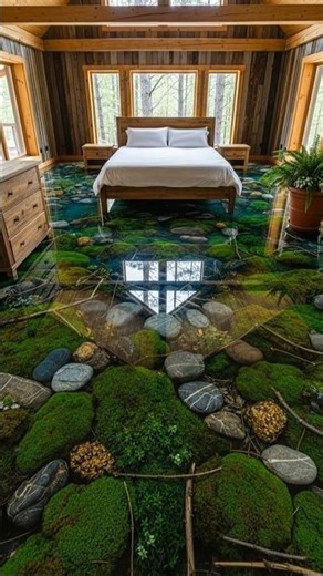 Epoxy Flooring with Embedded Moss – A Biophilic Twist!#EpoxyFloors #MossDesign #BiophilicDesign