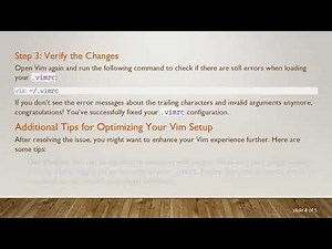 Fixing Your .vimrc: Conquering Errors and Optimizing Your Vim Setup