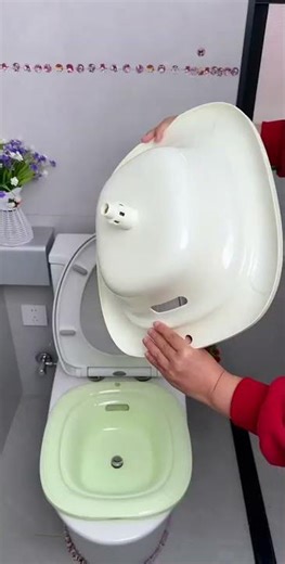 Finally found this thoughtfully designed sitz bath! After use, it can be stored on the wall