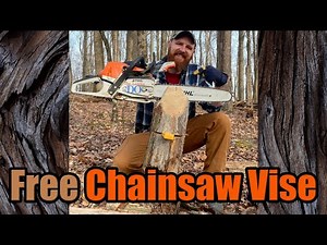 🪓 DIY Chainsaw Vise: Quick Tip for Sharpening on a Stump 🌳