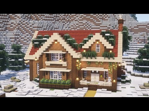 [Minecraft] ❄️ Winter Cottage Tutorial / Mizuno's 16 Craft Resource Pack