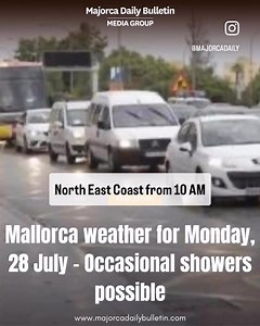 1.9K views | ️ Aemet is forecasting occasional showers on Monday, weather stations generally showing a high probability of rain. Full weather report here: https://www.majorcadailybulletin.com/news/local/2025/07/27/135165/mallorca-weather-for-monday-july-occasional-showers-possible.html | Majorca Daily Bulletin | Facebook