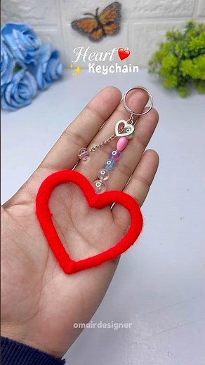 DIY Cute Heart Keychain ❤️✨