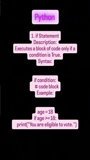 "Python if Statement 🐍 | Run Code Only When Condition is True ✅"