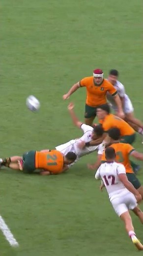 HUGE tackle leads to epic try 😤 #Rugby #RWC2023 #shorts