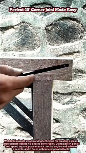 Perfect 45° Corner Joint Made Easy #woodworking #carpentry