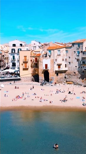 I Didn't Expect Cefalu Sicily to Look Like This #italy #beaches #aesthetic