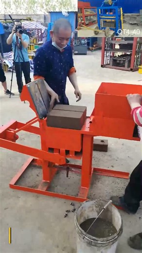 handmade manual clay block making machine #clayblockmachine
