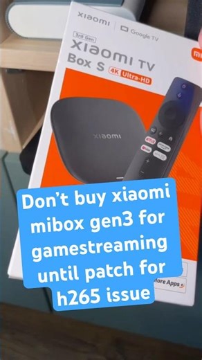 Xiaomi Mi box S gen3 issue with h265 in steamlink and moonlight #tech #review #xiaomi #mibox #issue