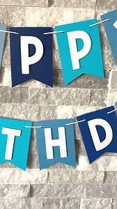 Happy Birthday Banner, Blue Birthday Banner, Blue Custom Banner, Blue Party Garland, Party Decorations, Happy Birthday Garland, Party Decor - Etsy