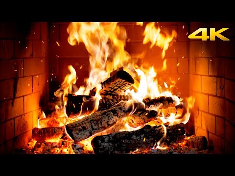 🔥 CRACKLING Winter FIREPLACE with Warm HEARTH Sounds and EVENING Silence for SLOW Living ATMOSPHERE