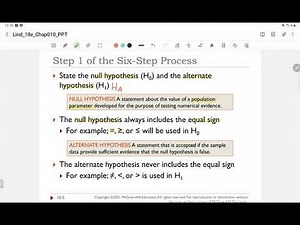 Statistics Chapter10: One Sample Hypothesis Test