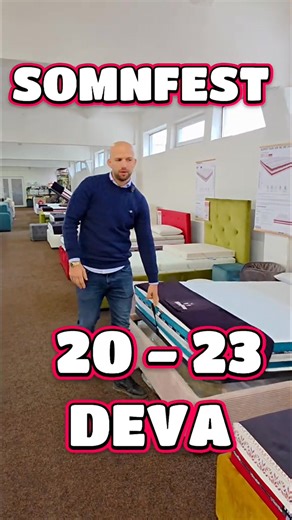 🎯DEVA vine SOMNFEST la SaltelePaturi.ro REDUCERI OUTLET la saltele, paturi și canapele . 📅. 20 - 23 noiembrie 📌 Bulevardul Decebal 15, Deva 330165 🕘 10.00 – 19.00 💥 Reduceri suplimentare produse OUTLET = combinația perfectă pentru un somn bun la preț mic! | Saltelepaturi.ro
