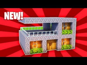 Minecraft House Tutorial : (#10) Large Wooden Surival House (How to Build)