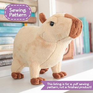 Capybara Stuffed Animal Sewing Pattern - PDF Digital Download - No Physical Items Sent - Etsy