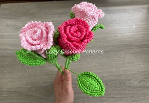 CROCHET ROSE PATTERN Only Flower Pattern Valentine Rose Pattern - Etsy