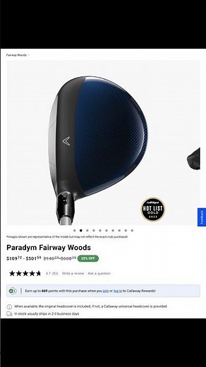 Callaway Paradym Fairway Woods Only $109! | Callaway Pre-Owned Deal #CallawayGolf #CallawayPreOwned