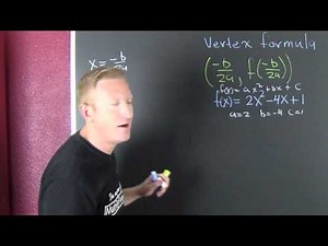 Using the Vertex Formula for a Parabola