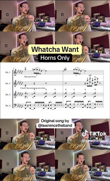 No ones correctly guessed which lick almost made me give up on this cover yet! Also stop listening to this and go listen to @Lawrence ‘s Acoustic-ish album rn I promise you won’t regret it #frenchhorn #horn #music #musicmajor #brass #brassplayer #orchestra #orchestralmusician #lawrence #lawrencetheband #bestbandever #livemusic #jazz #soul
