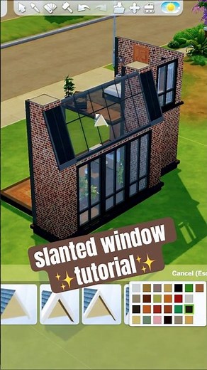 How to build slanted windows in The Sims 4 #sims4 sims4 #sims4tutorial #thesims4 #sims4build
