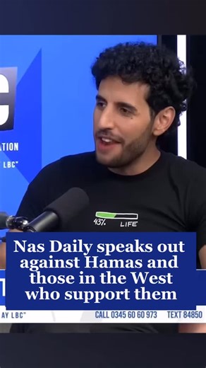 8.3K reactions · 112 shares | Nas Daily on Hamas and the support they get in the West: “you can cancel me on this. We cannot pursue terrorism. We cannot pursue this armed resistance as a way to get independence.”  LBC Radio Captions: ZFA | Zionist Federation of Australia | Facebook