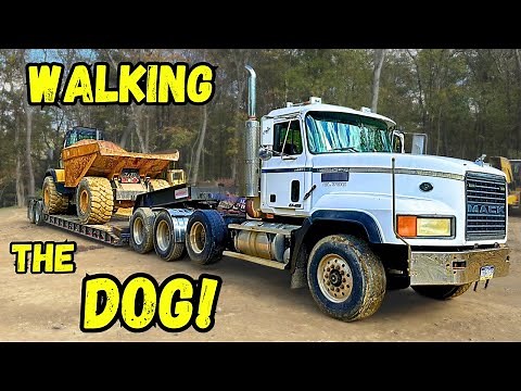 Putting the AUCTION Semi Truck to work hauling Equipment! (Will it Make it??)