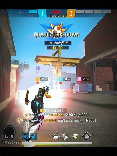 COME BAK HNL FF M500 HAKAR ☠️😈#garenafreefire #freefireshorts #shortsviral