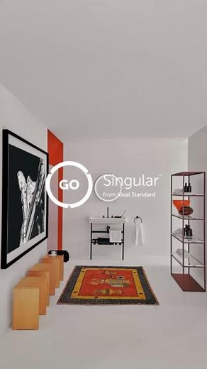 Eclectic design blends elements from different styles and eras, transforming a space with new character. The Calla basin, with its neoclassical shape, contrasts beautifully with bold décor, becoming the room's focal point and showcasing the collection's unique personality. Calla vanity basin | Joy basin mixer | Conca frame leg set #idealstandard #interiordesign #bathroomdesign #togetherforbetter #GoSingular يجمع تصميم مجموعة Eclectic بين عناصر من مدارس فنية وأزمنة مختلفة، مما يساعد على تغيير مظه