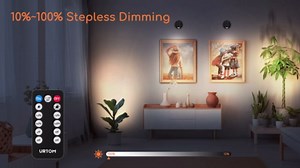 Wireless Spot Lights Indoor with Remote Up Lights Indoor Picture Light Battery Operated Spotlights with Timer Dimmable Accent Uplighting Indoors Stick on Wall Light for Plant Artwork, 1 Pack