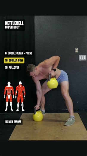 15-Minute Kettlebell Upper Body EMOM #shorts