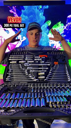 VEVOR 308-Piece Mechanics Tool Set Review | Complete SAE & Metric Socket & Wrench Kit for Home & Auto Repair Description Looking for one tool set that does almost everything? The VEVOR 308-piece mechanics tool set includes 1/4”, 3/8”, and 1/2” drive sockets, SAE and metric sizes, ratchets, combination wrenches, screwdriver bits, extensions, and a heavy-duty storage case. Whether you’re working on cars, trucks, boats, motorcycles, tractors, ATVs, or DIY projects, this all-in-one kit has you cover