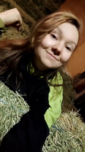 Rustic Hay Bed Scene: A Calm Moment in Nature