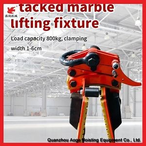 [Hot Item] 2PCS Double Hand Stone Carrying Clamps Granite Panel Carriers Lifter Tools for Lifting Quartz Worktop Slabs Marble with Rubber