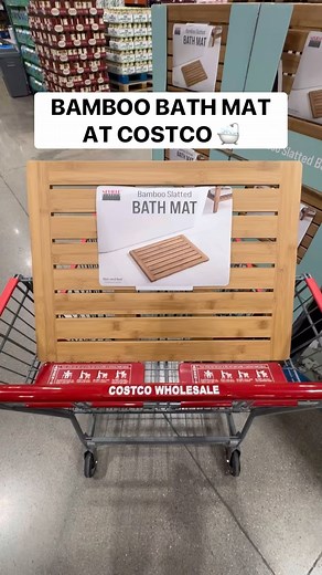 Costco Buys on Instagram: "This gorgeous Bamboo Slatted Bath Mat is NEW!  It’s made with 100% Bamboo, features non-skid feet, and measures 24” x 18” x .84”! ($19.99) #costco #bathroomessentials #costcofinds"