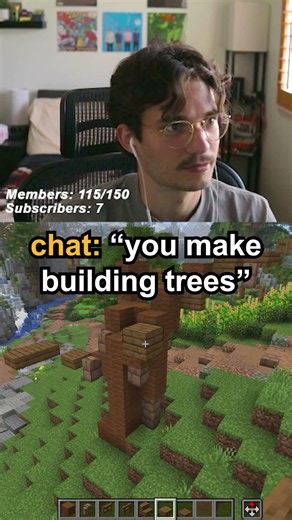 Speed Building a Custom Tree #minecraft