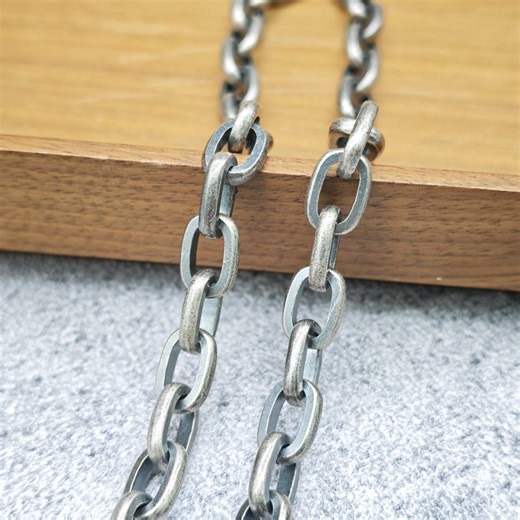 925 Sterling Silver Vintage Cable Chain Necklace Handmade Silver Necklace - Etsy