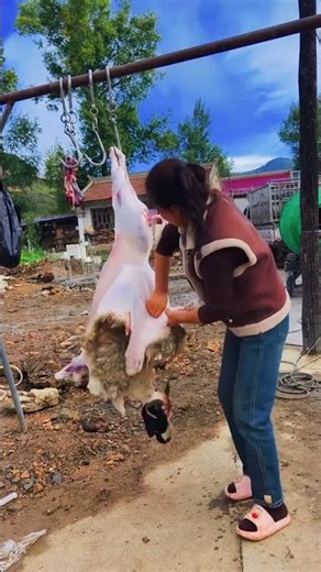 Fastest Sheep Butchery Ever? 🐑🔪 Traditional Knife Skills in 60s | #Shorts