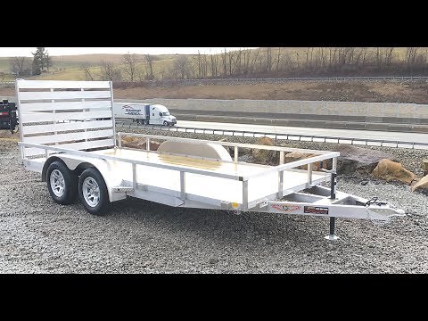 H&H TRSA Railside Aluminum Landscape Utility Trailer 7x16' 7000# GVW