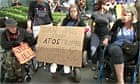 Disabled people protest against Atos Origin - video