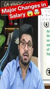 Major Changes in Salary 😱🤯😰 #vgstudyhub #salary #tax