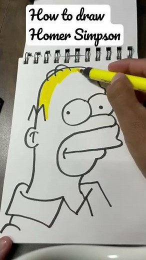 How to draw homer simpson for beginners #homersimpson #cartoondrawing #cartoonart